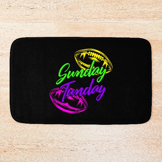 Football Bath Mats, Sunday Fun Day Football Game Day