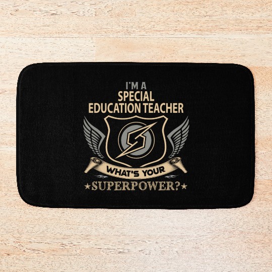 Special Education Teacher Bath Mats - Superpower Job