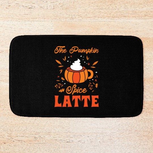 Pumpkin Spice Latte Halloween Coffee Lover Tarot Bath Mats