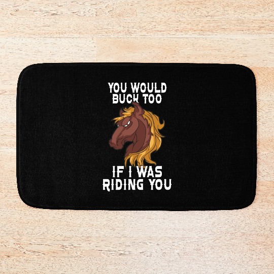 Cowboy Barn Bull Rider Rodeo Country Western Movie Bath Mats