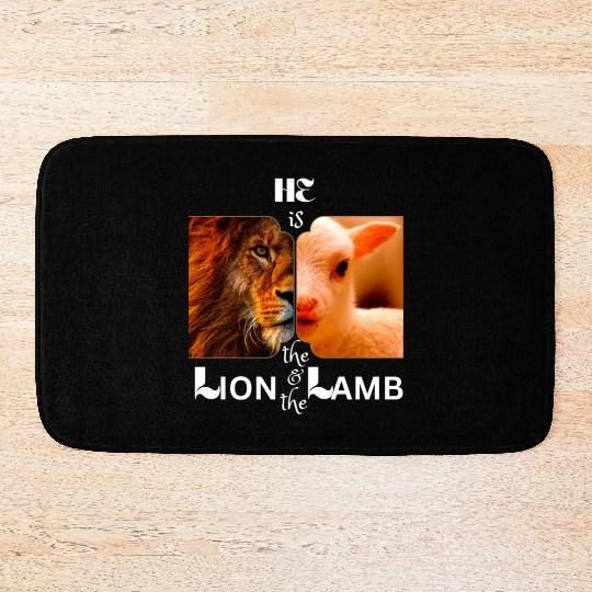 He is the Lion and the Lamb Bath Mats