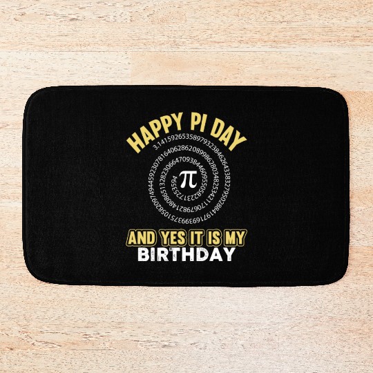 Happy PI birthday Bath Mats