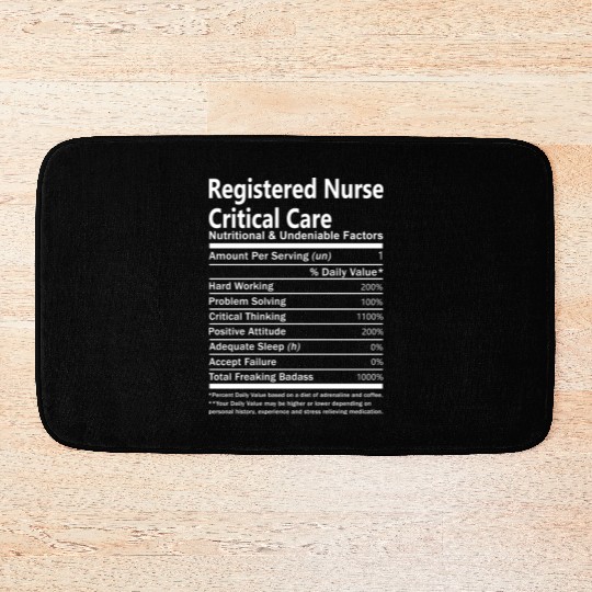 Registered Nurse Critical Care Bath Mats - Nutrition