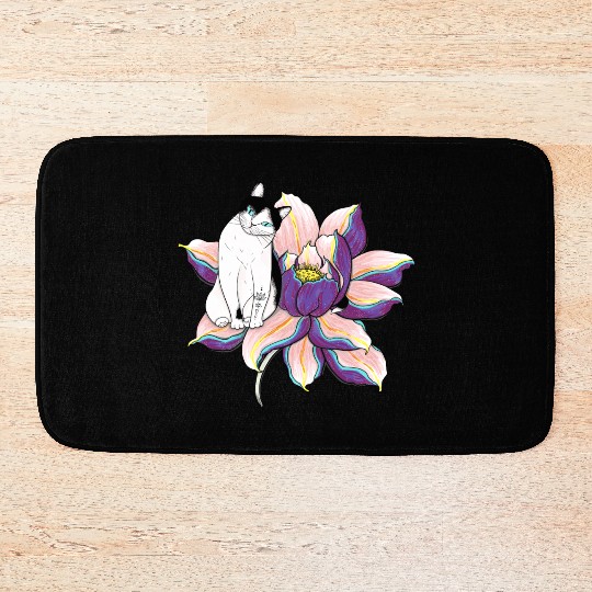 Lotus Cat Bath Mats