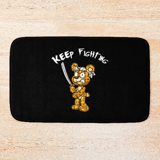 Keep Fighting Teddys Horror Halloween Bath Mats