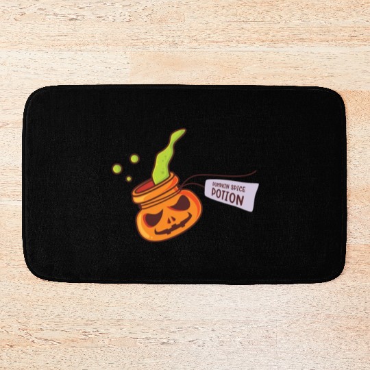 Pumpkin Spice Potion Coffee Enthusiast Halloween Bath Mats
