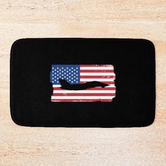 F-14 Tomcat Fighter Jet American Flag F14 Tomcat Bath Mats