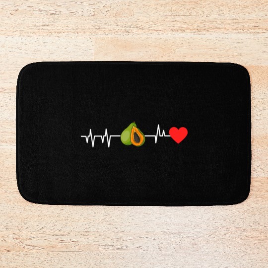 Papaya Heartbeat Bath Mats