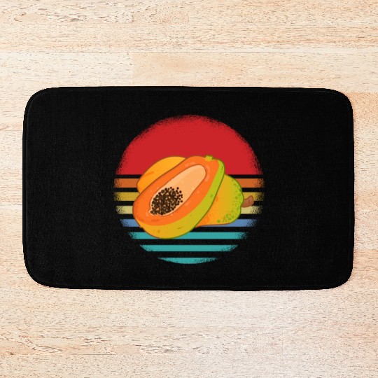 Retro Papaya Bath Mats