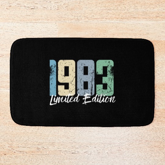 40 Years Vintage 1983 Retro 40th Birthday Bath Mats