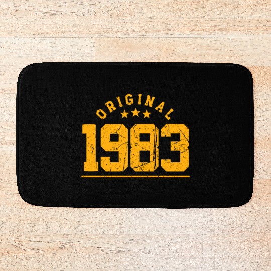 40 Years Vintage 1983 Retro 40th Birthday Bath Mats