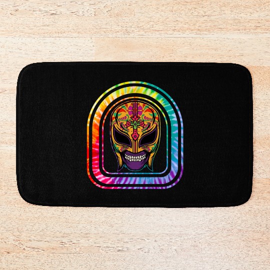 Dia De Los Muertos Bath Mats, Lucha Libre El Santo