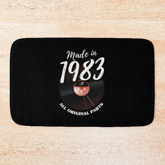 40 Years Vintage 1983 Retro 40th Birthday Bath Mats