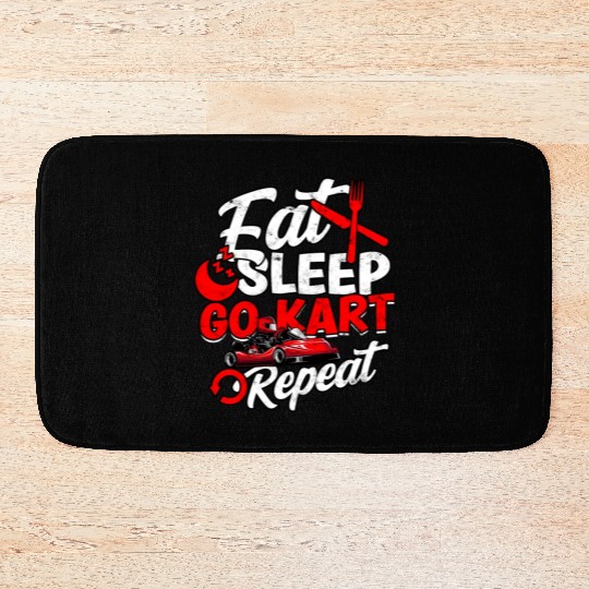 Go Kart Racer Pit Crew Car Racing Karting Bath Mats