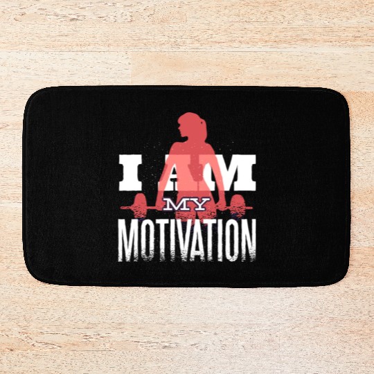 I Am My Fitness Motivation Gym Workout Affirmation Bath Mats