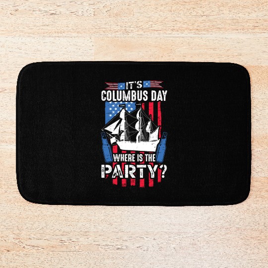 It's Columbus Day 1942 American Italian Bath Mats