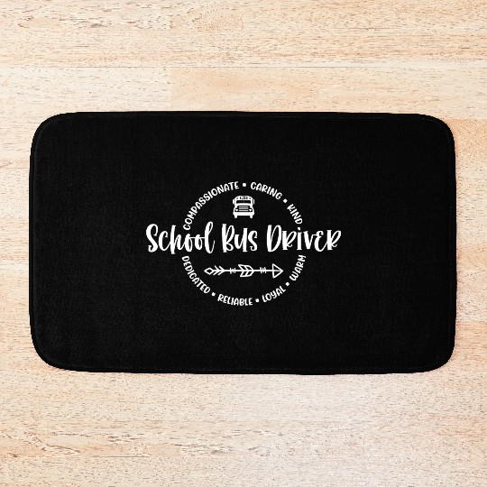 School bus driver - Round circle for men Bath Mats