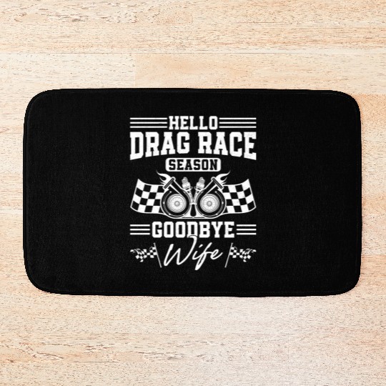 Drag Racing Race Car Husband Bath Mats