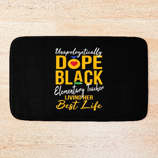 elementary teacher Afro Pride Bath Mats