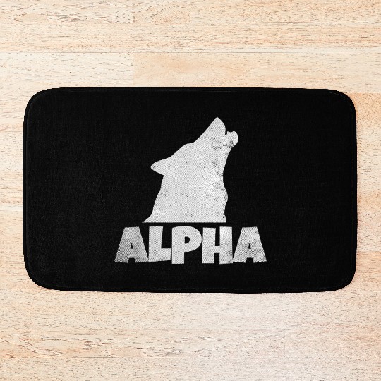 Alpha Wolf Pack Member Wildlife Bath Mats