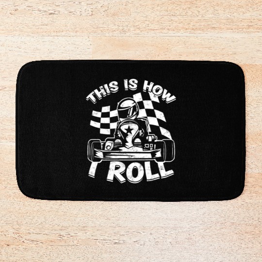 Go Kart Racer Pit Crew Car Racing Karting Bath Mats