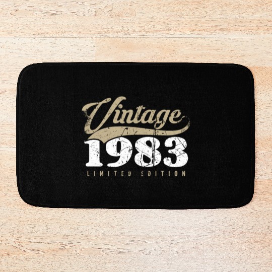 40 Years Vintage 1983 Retro 40th Birthday Bath Mats