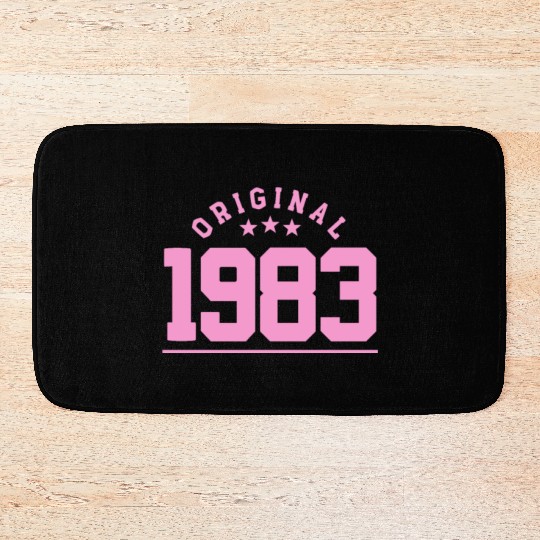 40 Years Vintage 1983 Retro 40th Birthday Bath Mats