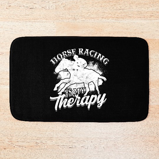 Horse Racing Equestrian Horseback Horse Racer Bath Mats