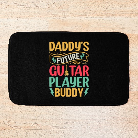 Daddy's Future Guitar Player Buddy - Newborn Guita Bath Mats