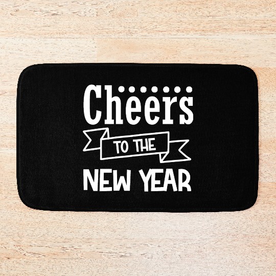 Cheers To The New Year 2023 NYE Party Glasses Bath Mats