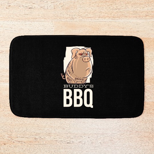 Buddy's BBQ Bacon Pig Buddy's BBQ Bacon Pig inspir Bath Mats