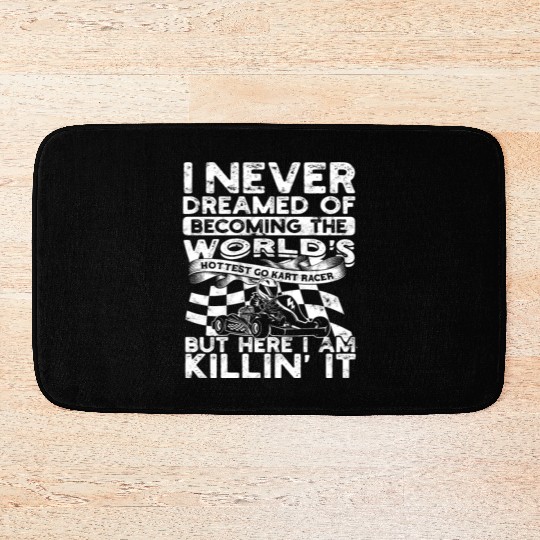 Go Kart Racer Pit Crew Car Racing Karting Bath Mats