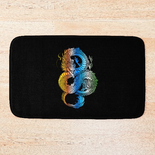 Japanese Dragon Vintage Demon Retro 102 Bath Mats