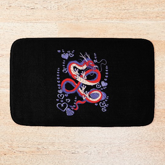 Cooler Japanese dragon Bath Mats