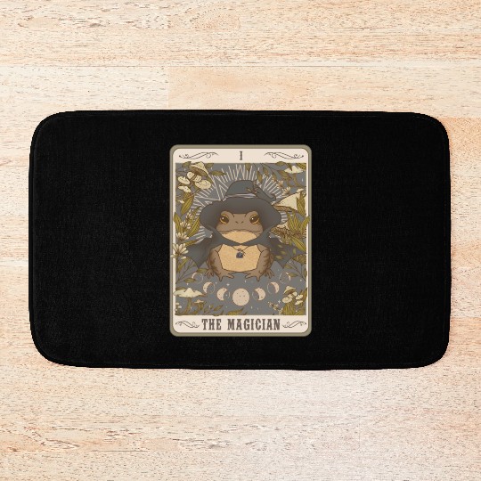 The Magician Tarot Card The Frog Vintage Funny Bath Mats