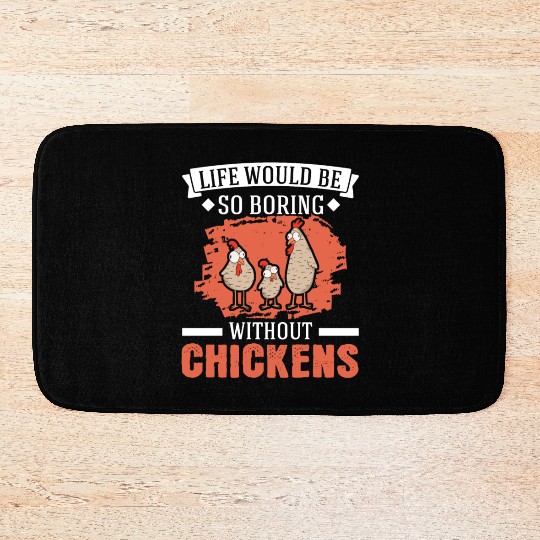 Chickens Chicken Farm Farmer Bath Mats