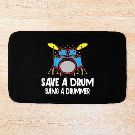 Drummer Drums Music Drum Set Drumming Bath Mats