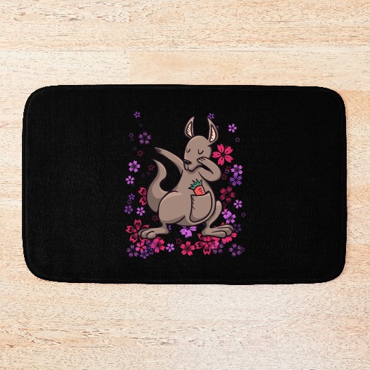 Kangaroo Australia bonded animal girls Bath Mats