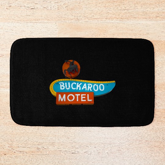 Buckaroo Motel Sign Route 66 Tucumcari New Mexico Bath Mats
