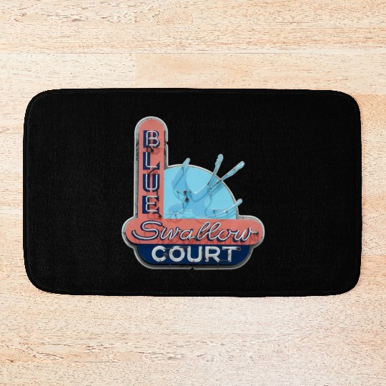 Blue Swallow Court Route 66 Tucumcari Bath Mats