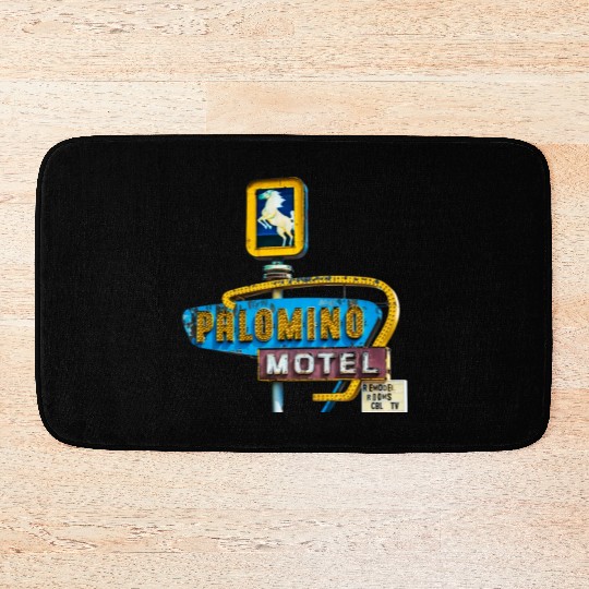 Route 66 Neon Palomino Motel Tucumcari, New Mexico Bath Mats