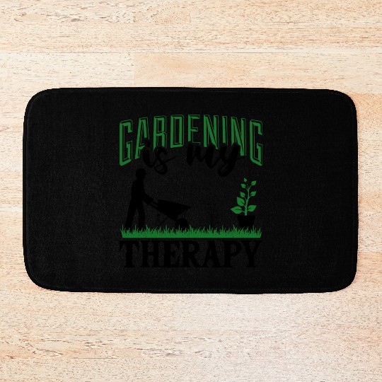 Amateur Gardener In The Garden, Fruit And Bath Mats