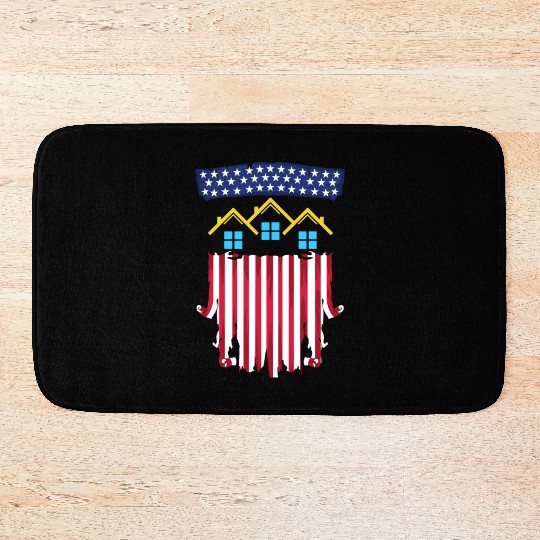 Proud American Patriotic USA Flag Realtor Real Est Bath Mats