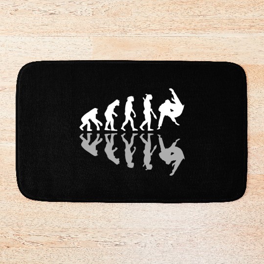 Human Evolution Judo Martial Arts Lover MMA Humor Bath Mats