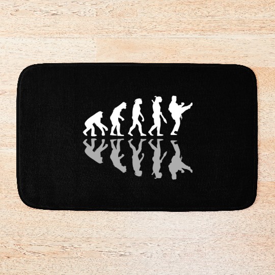 Human Evolution Karate Martial Arts Lover MMA Bath Mats