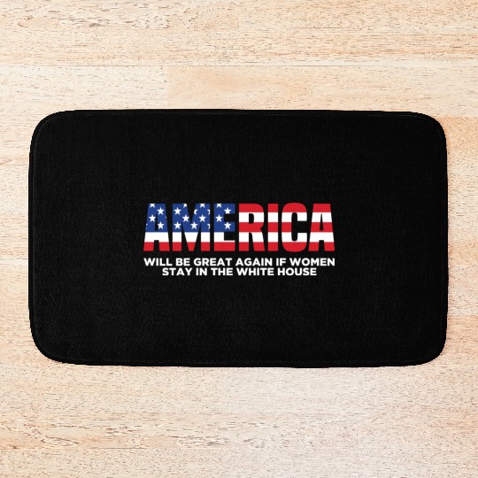 America Will Be Great Again Black Bath Mats