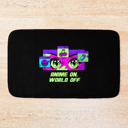 Anime On World Off Funny Japanese Humor Japan Anim Bath Mats