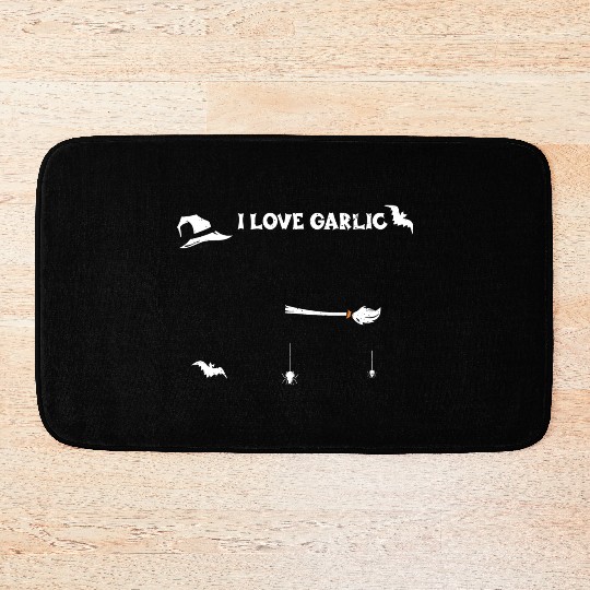 I Love Garlic - Halloween Bath Mats