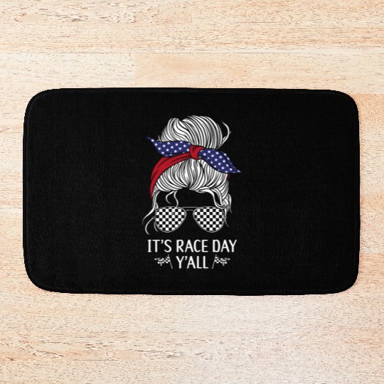 Drag Racing Race Car Girl Bath Mats