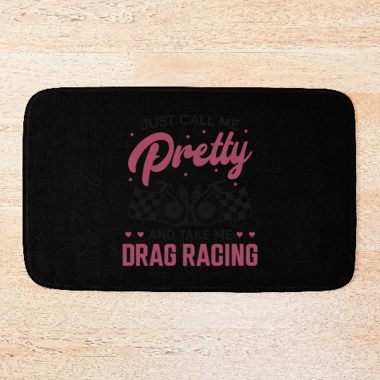 Drag Racing Race Car Girl Just Bath Mats